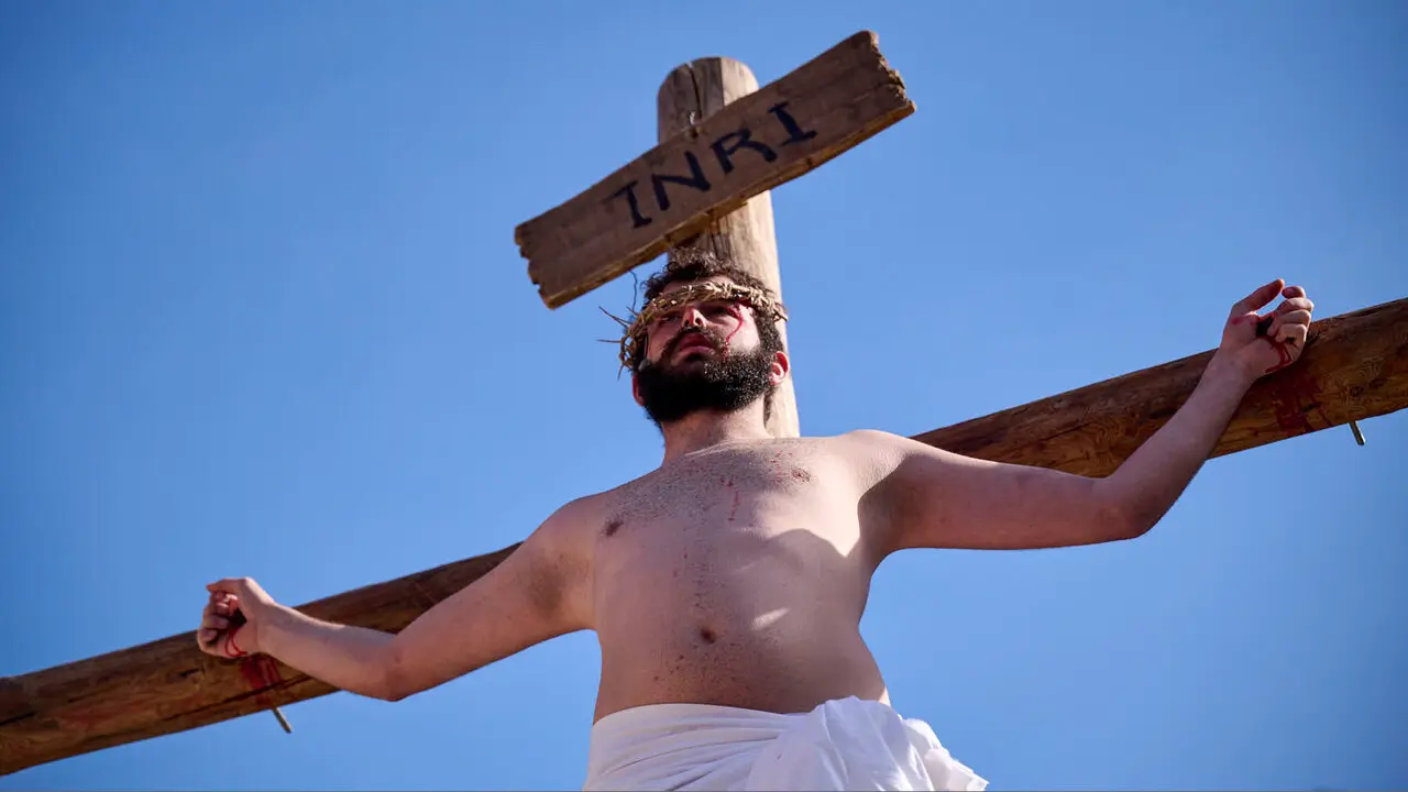 Pasi&oacute;n viviente de Andosilla durante Semana Santa 2026. PABLO LASAOSA