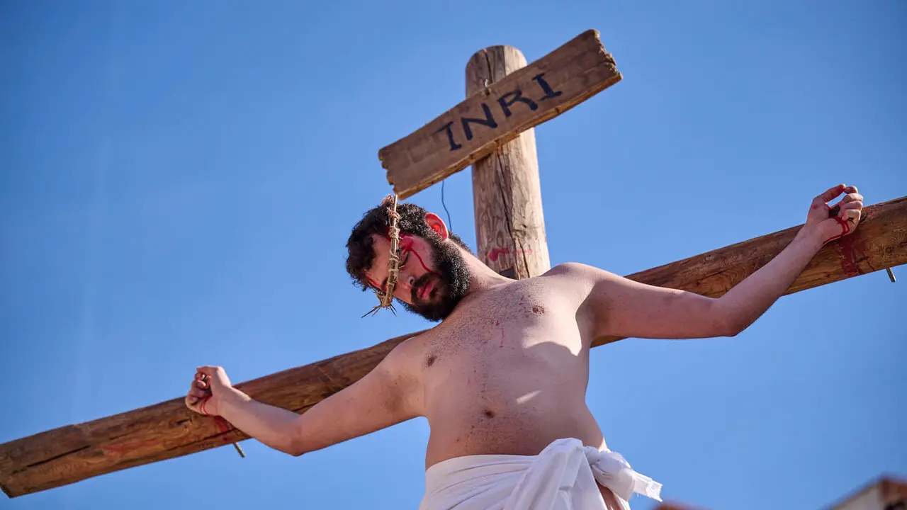 Pasi&oacute;n viviente de Andosilla durante Semana Santa 2026. PABLO LASAOSA