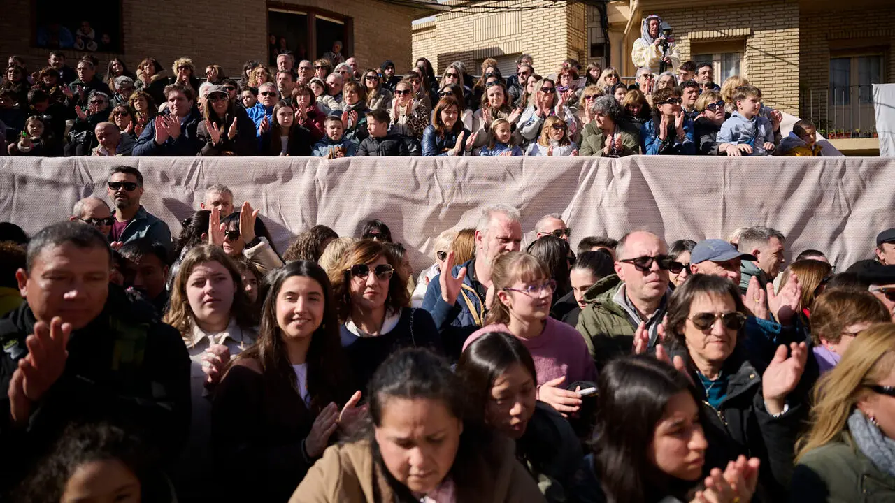 Pasi&oacute;n viviente de Andosilla durante Semana Santa 2026. PABLO LASAOSA