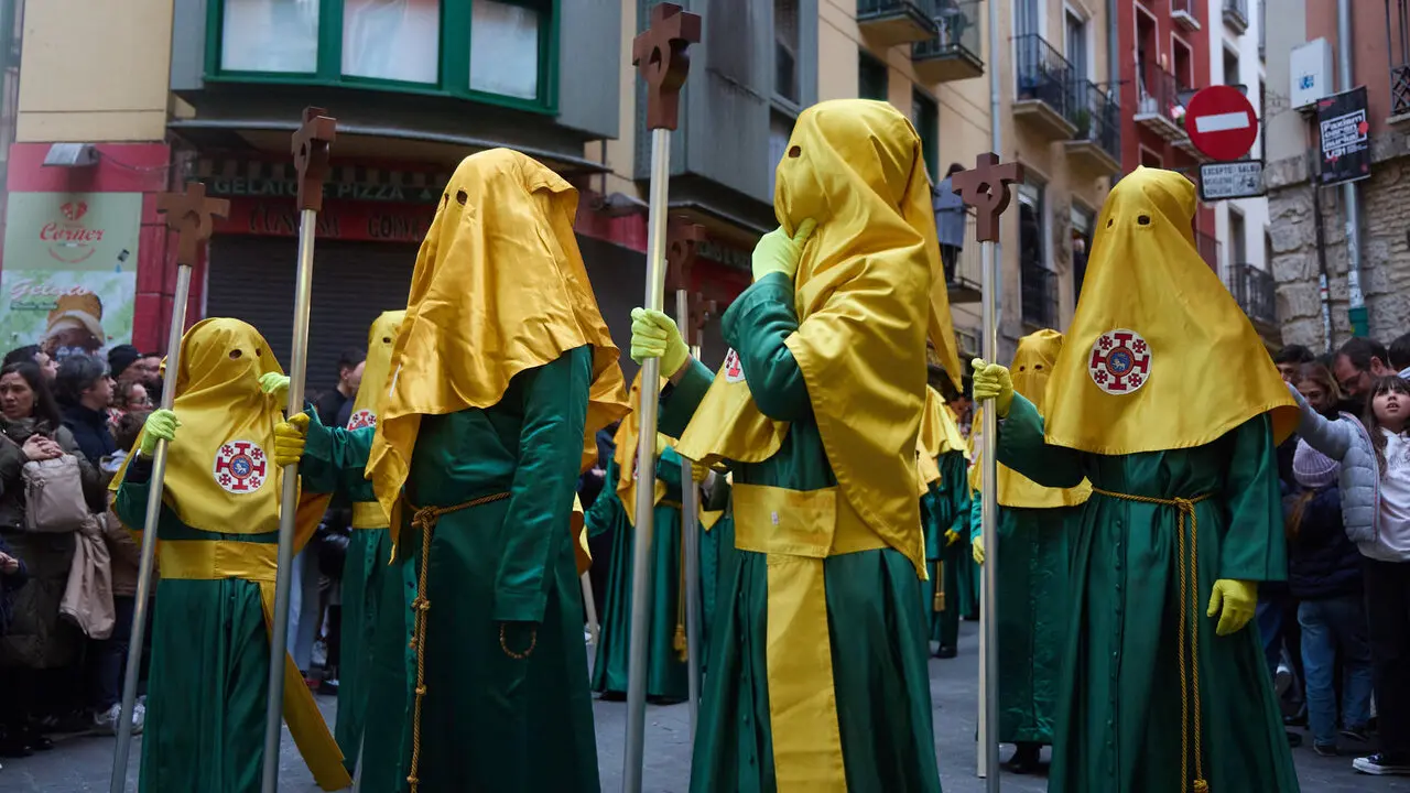 Procesi&oacute;n de Viernes Santo 2026 por las calles de Pamplona. I&Ntilde;IGO ALZUGARAY