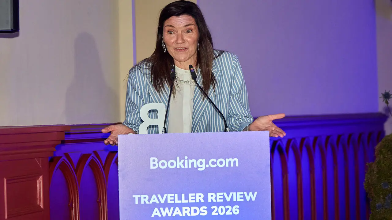 Entrega de los Traveller Review Awards 2026 que reconocen a los alojamientos y destinos m&aacute;s acogedores y que en esta ocasi&oacute;n sit&uacute;an a Navarra como la regi&oacute;n m&aacute;s acogedora. I&Ntilde;IGO ALZUGARAY