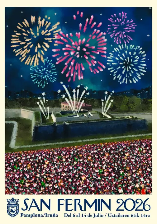 N&uacute;mero 8. Plica 4372. Postal de San Ferm&iacute;n la noche encendida