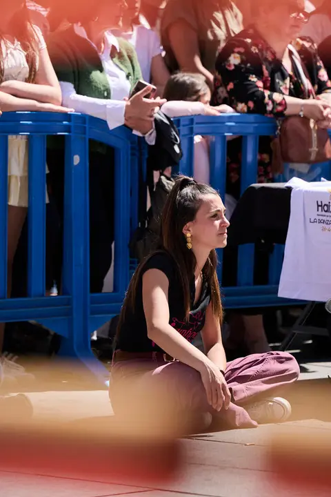 El alumnado de las escuelas que componen la Asociaci&oacute;n Haizea de Navarra realiza una serie de exhibiciones de distintos estilos y niveles para celebrar el D&iacute;a Internacional de la Danza. PABLO LASAOSA