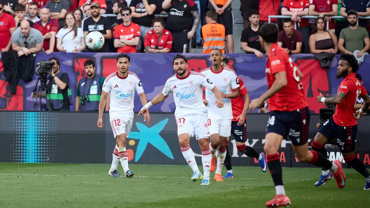 Partido de La Liga EA Sports entre CA Osasuna y Sevilla FC disputado en el estadio de El Sadar en Pamplona. I&Ntilde;IGO ALZUGARAY