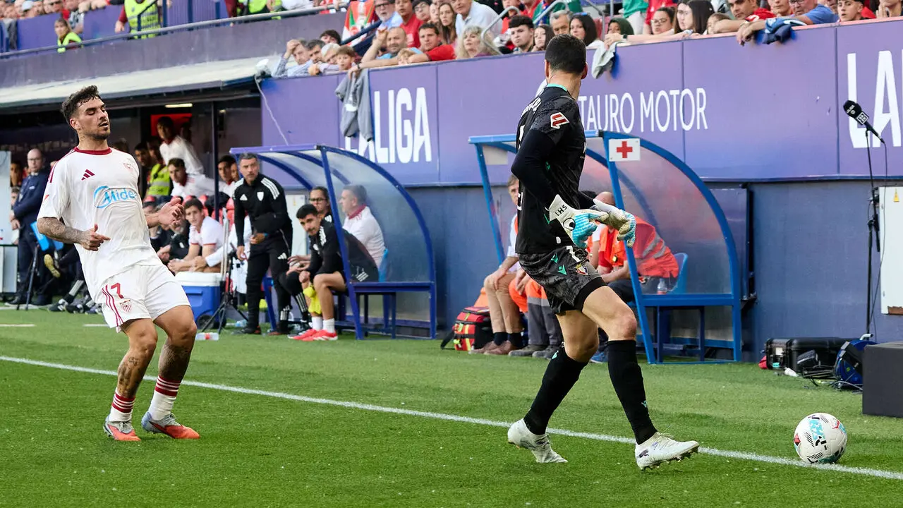 Partido de La Liga EA Sports entre CA Osasuna y Sevilla FC disputado en el estadio de El Sadar en Pamplona. I&Ntilde;IGO ALZUGARAY