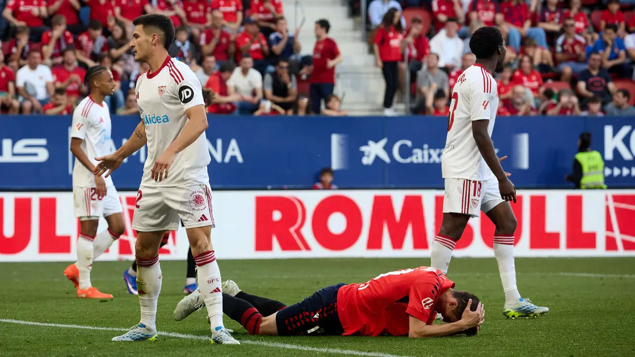 Partido de La Liga EA Sports entre CA Osasuna y Sevilla FC disputado en el estadio de El Sadar en Pamplona. I&Ntilde;IGO ALZUGARAY
