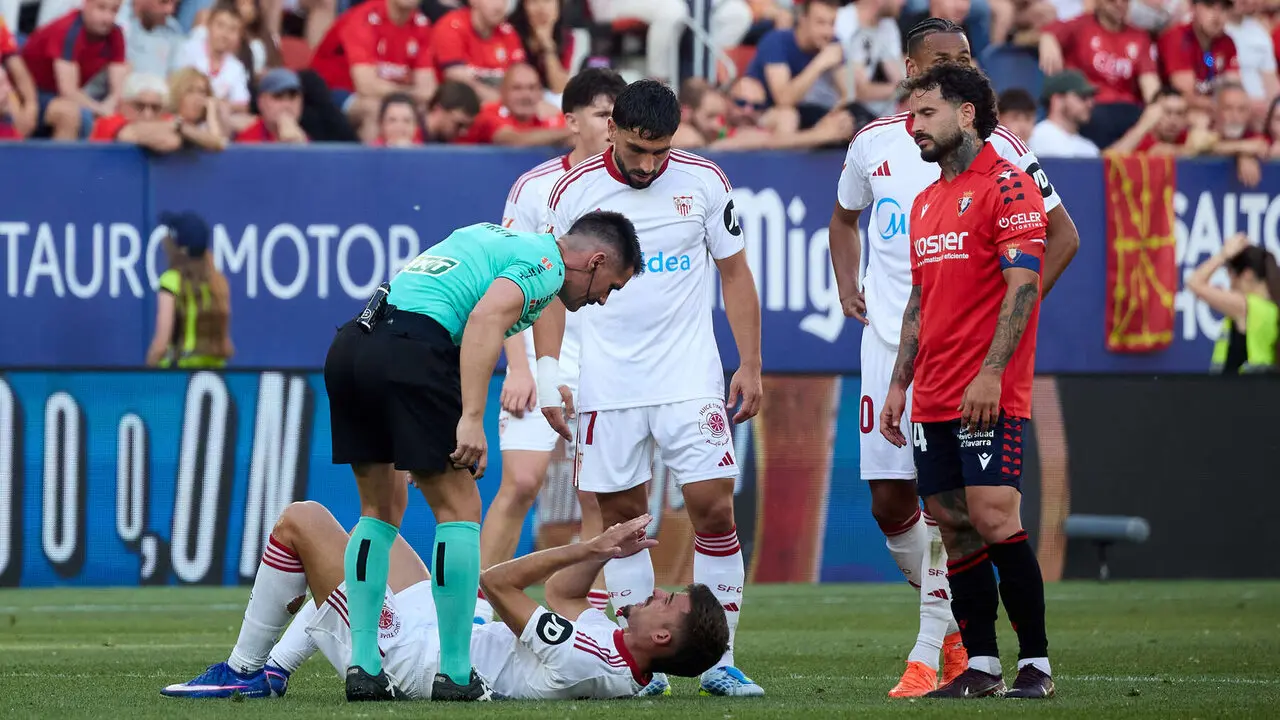 Partido de La Liga EA Sports entre CA Osasuna y Sevilla FC disputado en el estadio de El Sadar en Pamplona. I&Ntilde;IGO ALZUGARAY