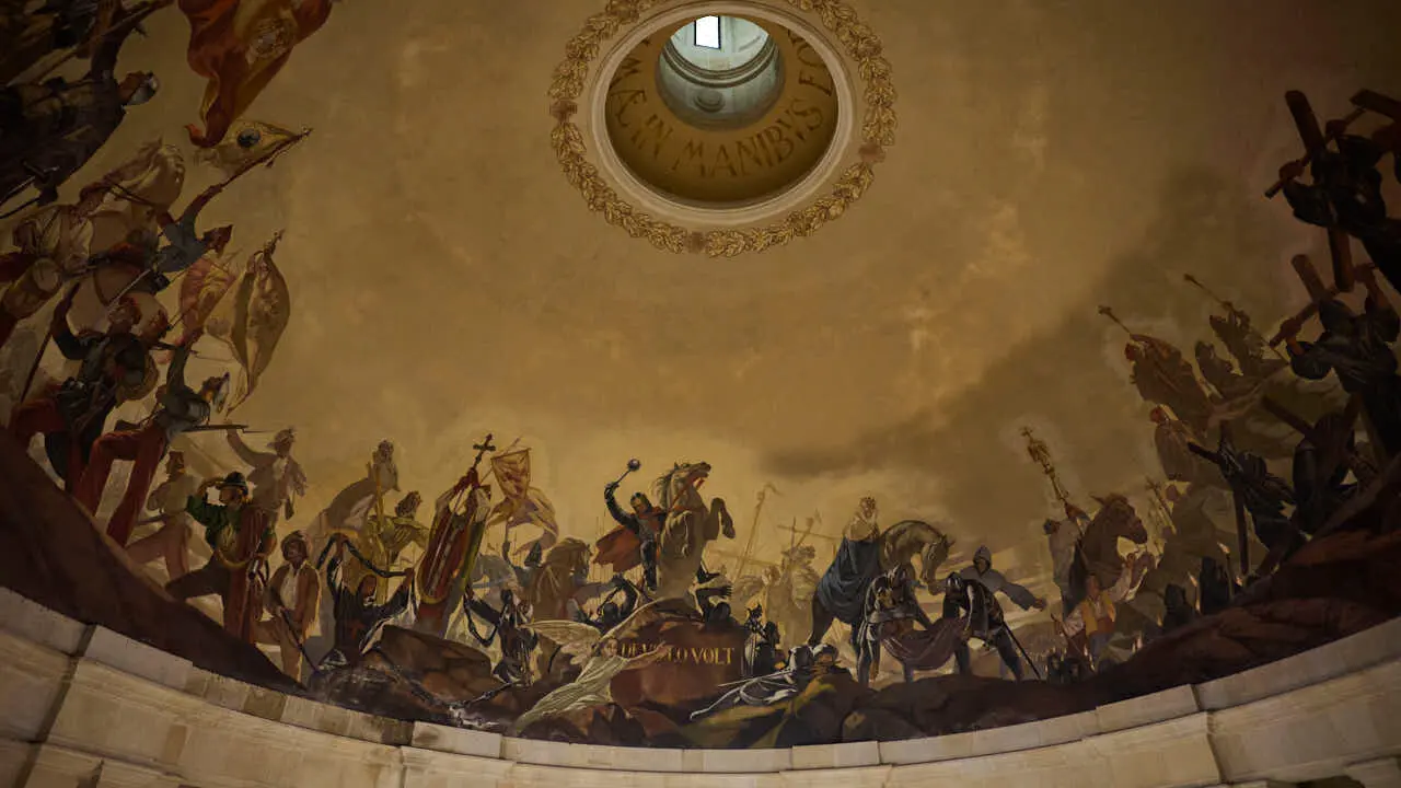 La Gerencia y la Comisi&oacute;n de Urbanismo visitan el Monumento a los Ca&iacute;dos. PABLO LASAOSA