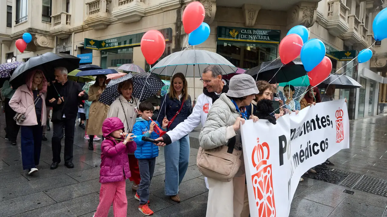 Manifestaci&oacute;n en defensa de la profesi&oacute;n m&eacute;dica convocada por el Sindicato M&eacute;dico de Navarra (SMN). NAVARRA.COM