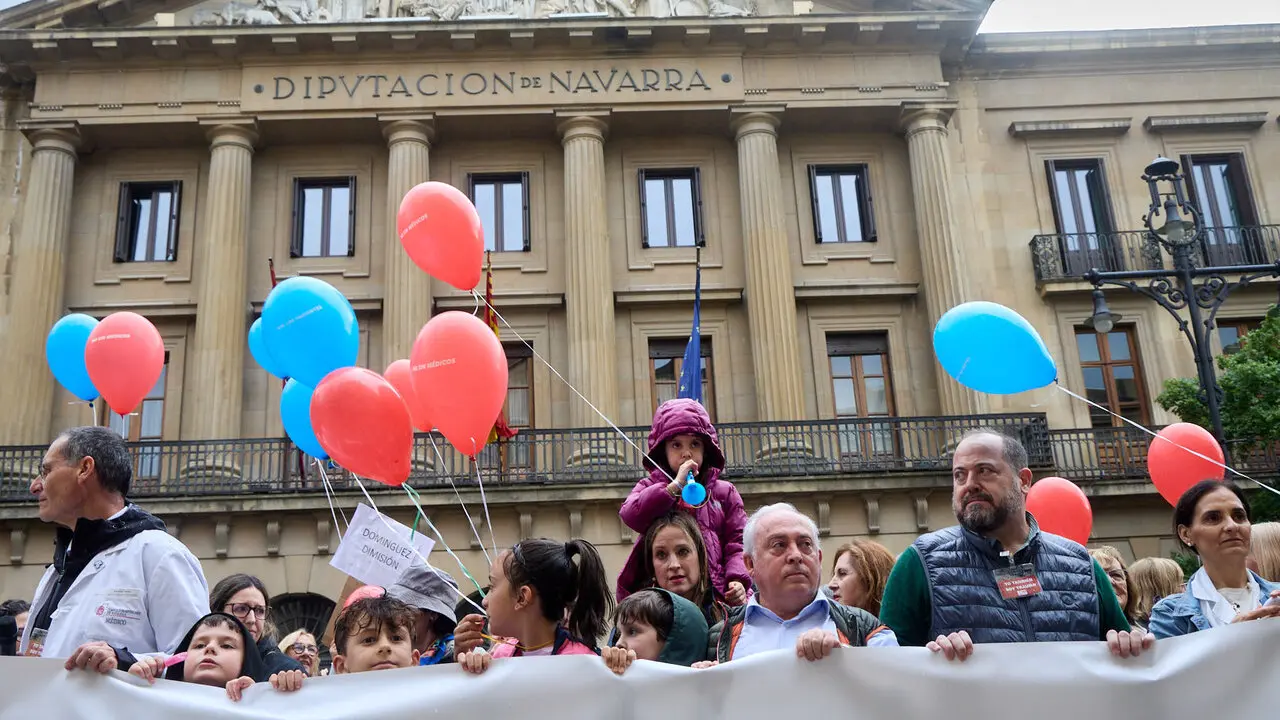 Manifestaci&oacute;n en defensa de la profesi&oacute;n m&eacute;dica convocada por el Sindicato M&eacute;dico de Navarra (SMN). NAVARRA.COM