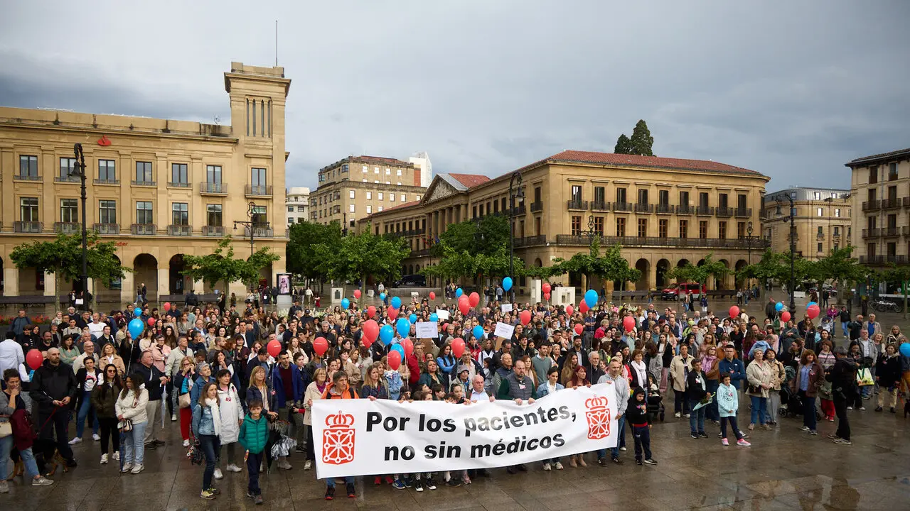 Manifestaci&oacute;n en defensa de la profesi&oacute;n m&eacute;dica convocada por el Sindicato M&eacute;dico de Navarra (SMN). NAVARRA.COM