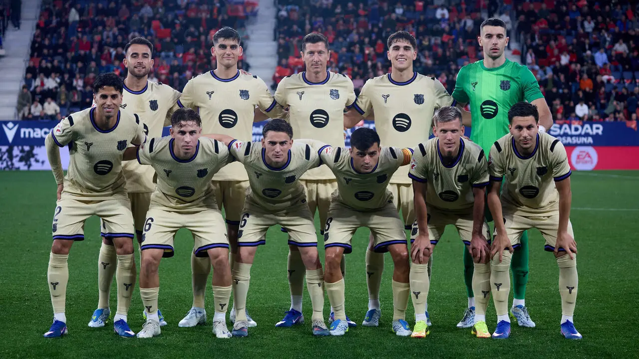 Partido de La Liga EA Sports entre CA Osasuna y FC Barcelona disputado en el estadio de El Sadar en Pamplona. I&Ntilde;IGO ALZUGARAY