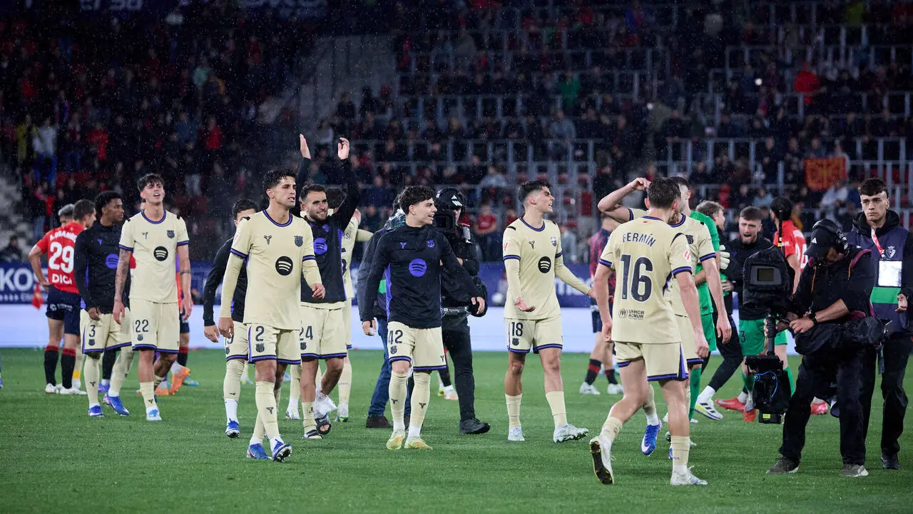 Partido de La Liga EA Sports entre CA Osasuna y FC Barcelona disputado en el estadio de El Sadar en Pamplona. I&Ntilde;IGO ALZUGARAY