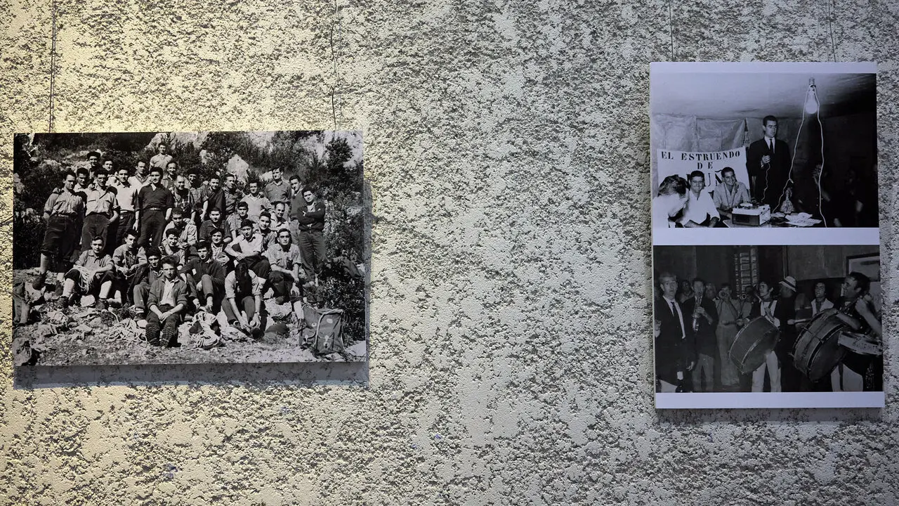 Exposici&oacute;n fotogr&aacute;fica de la Pe&ntilde;a Irrintzi en el Palacio Condestable de Pamplona con motivo de su 75 aniversario. I&Ntilde;IGO ALZUGARAY