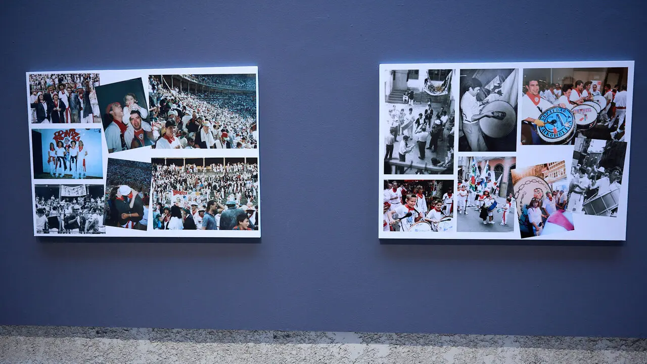 Exposici&oacute;n fotogr&aacute;fica de la Pe&ntilde;a Irrintzi en el Palacio Condestable de Pamplona con motivo de su 75 aniversario. I&Ntilde;IGO ALZUGARAY