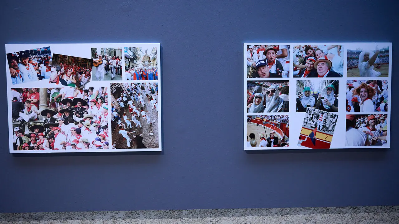 Exposici&oacute;n fotogr&aacute;fica de la Pe&ntilde;a Irrintzi en el Palacio Condestable de Pamplona con motivo de su 75 aniversario. I&Ntilde;IGO ALZUGARAY