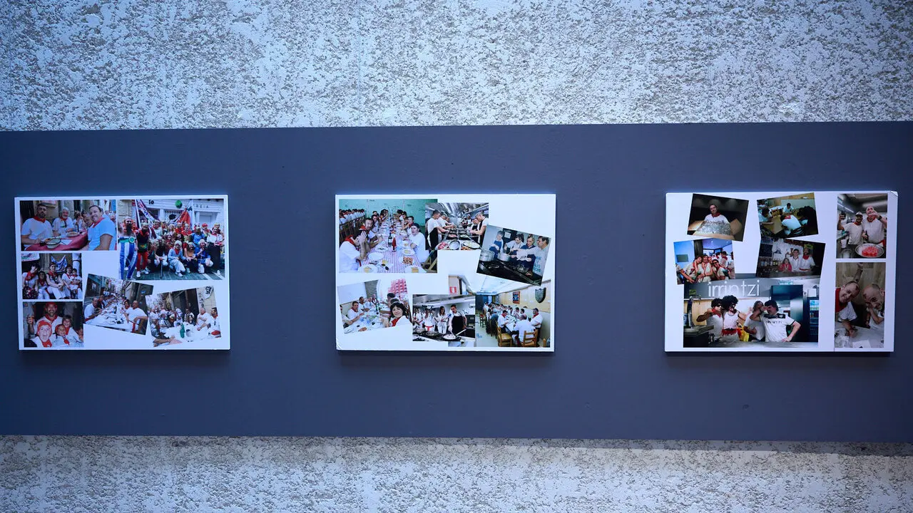 Exposici&oacute;n fotogr&aacute;fica de la Pe&ntilde;a Irrintzi en el Palacio Condestable de Pamplona con motivo de su 75 aniversario. I&Ntilde;IGO ALZUGARAY