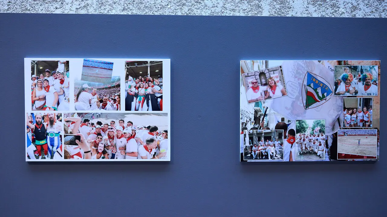 Exposici&oacute;n fotogr&aacute;fica de la Pe&ntilde;a Irrintzi en el Palacio Condestable de Pamplona con motivo de su 75 aniversario. I&Ntilde;IGO ALZUGARAY