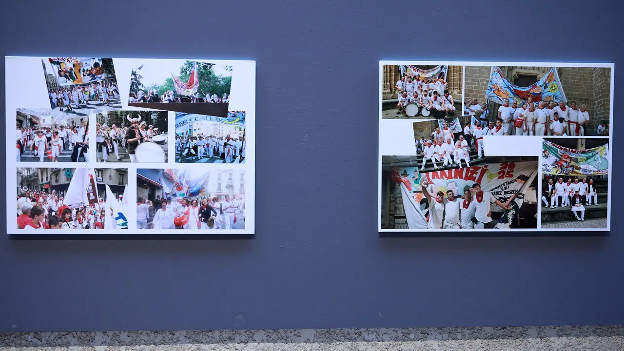 Exposici&oacute;n fotogr&aacute;fica de la Pe&ntilde;a Irrintzi en el Palacio Condestable de Pamplona con motivo de su 75 aniversario. I&Ntilde;IGO ALZUGARAY