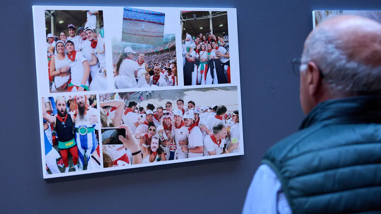 Exposici&oacute;n fotogr&aacute;fica de la Pe&ntilde;a Irrintzi en el Palacio Condestable de Pamplona con motivo de su 75 aniversario. I&Ntilde;IGO ALZUGARAY