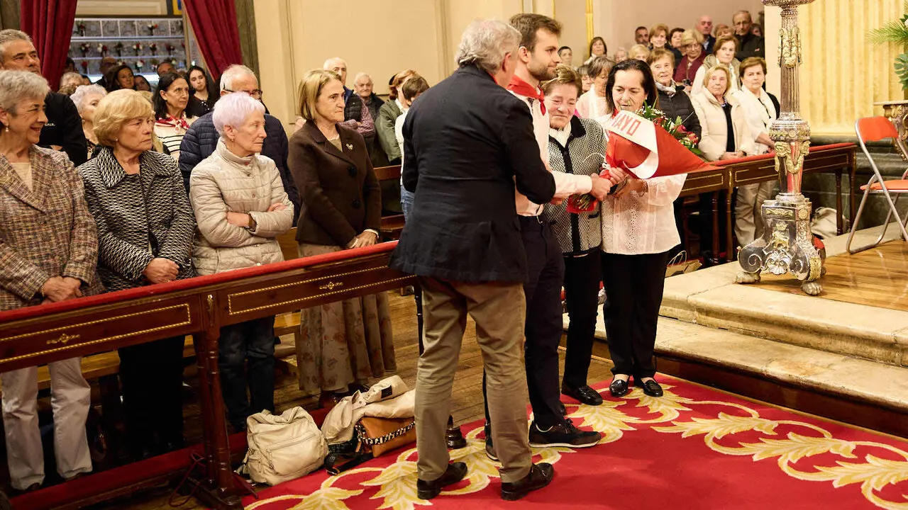 Misa del 5 de mayo en la Capilla de San Ferm&iacute;n de la iglesia de San Lorenzo con motivo del quinto pelda&ntilde;o de la escalera sanferminera de 2026. I&Ntilde;IGO ALZUGARAY