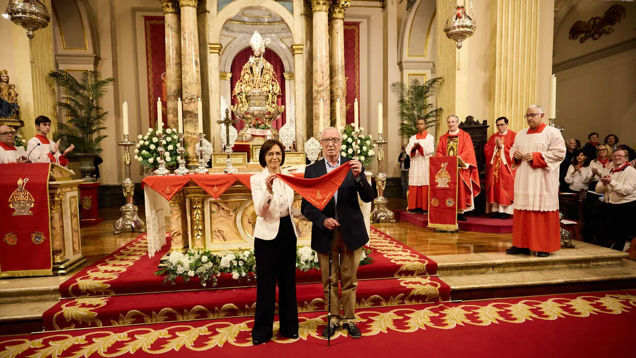 Misa del 5 de mayo en la Capilla de San Ferm&iacute;n de la iglesia de San Lorenzo con motivo del quinto pelda&ntilde;o de la escalera sanferminera de 2026. I&Ntilde;IGO ALZUGARAY
