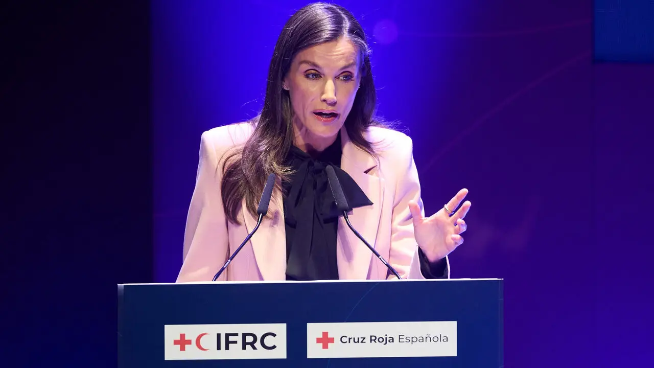 La Reina Letizia visita Pamplona para presidir el acto de conmemoraci&oacute;n del D&iacute;a Mundial de la Cruz Roja y de la Media Luna Roja, en el Museo Universidad de Navarra. I&Ntilde;IGO ALZUGARAY