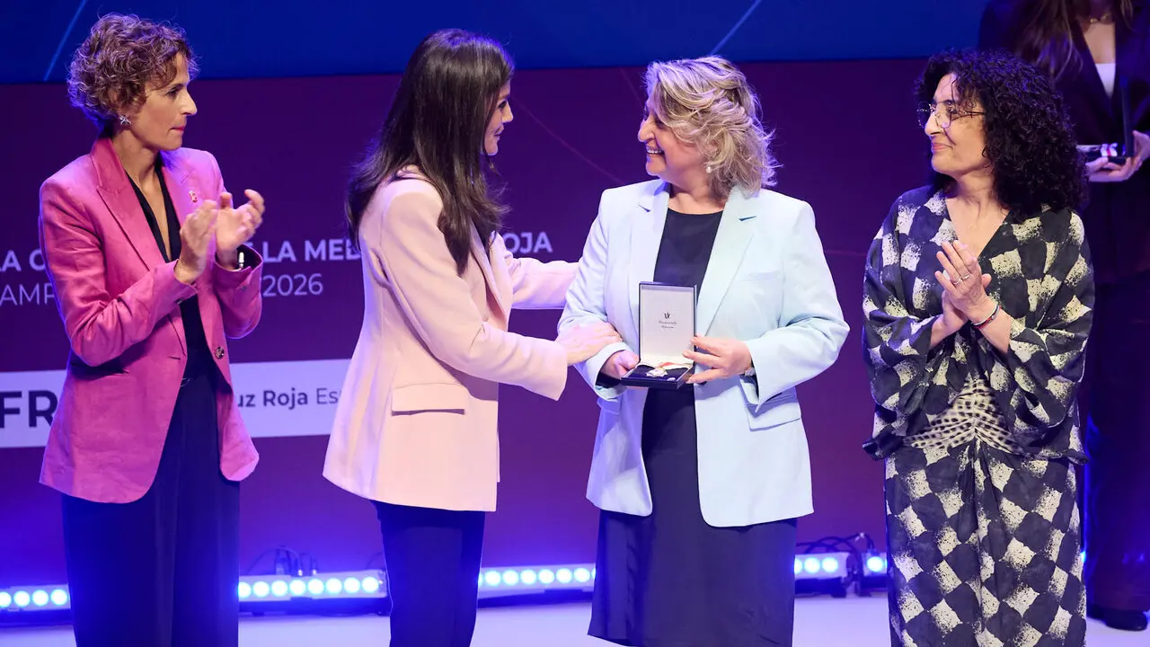 La Reina Letizia visita Pamplona para presidir el acto de conmemoraci&oacute;n del D&iacute;a Mundial de la Cruz Roja y de la Media Luna Roja, en el Museo Universidad de Navarra. I&Ntilde;IGO ALZUGARAY