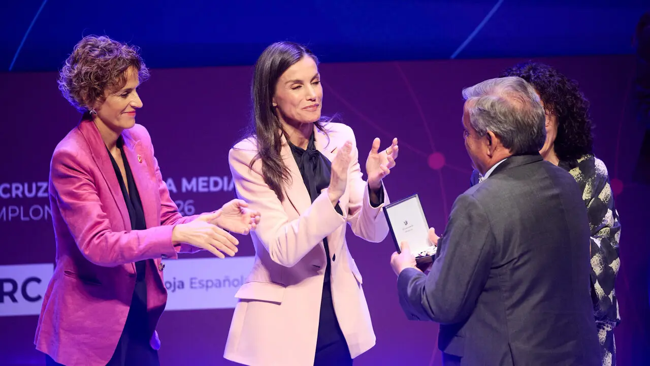La Reina Letizia visita Pamplona para presidir el acto de conmemoraci&oacute;n del D&iacute;a Mundial de la Cruz Roja y de la Media Luna Roja, en el Museo Universidad de Navarra. I&Ntilde;IGO ALZUGARAY