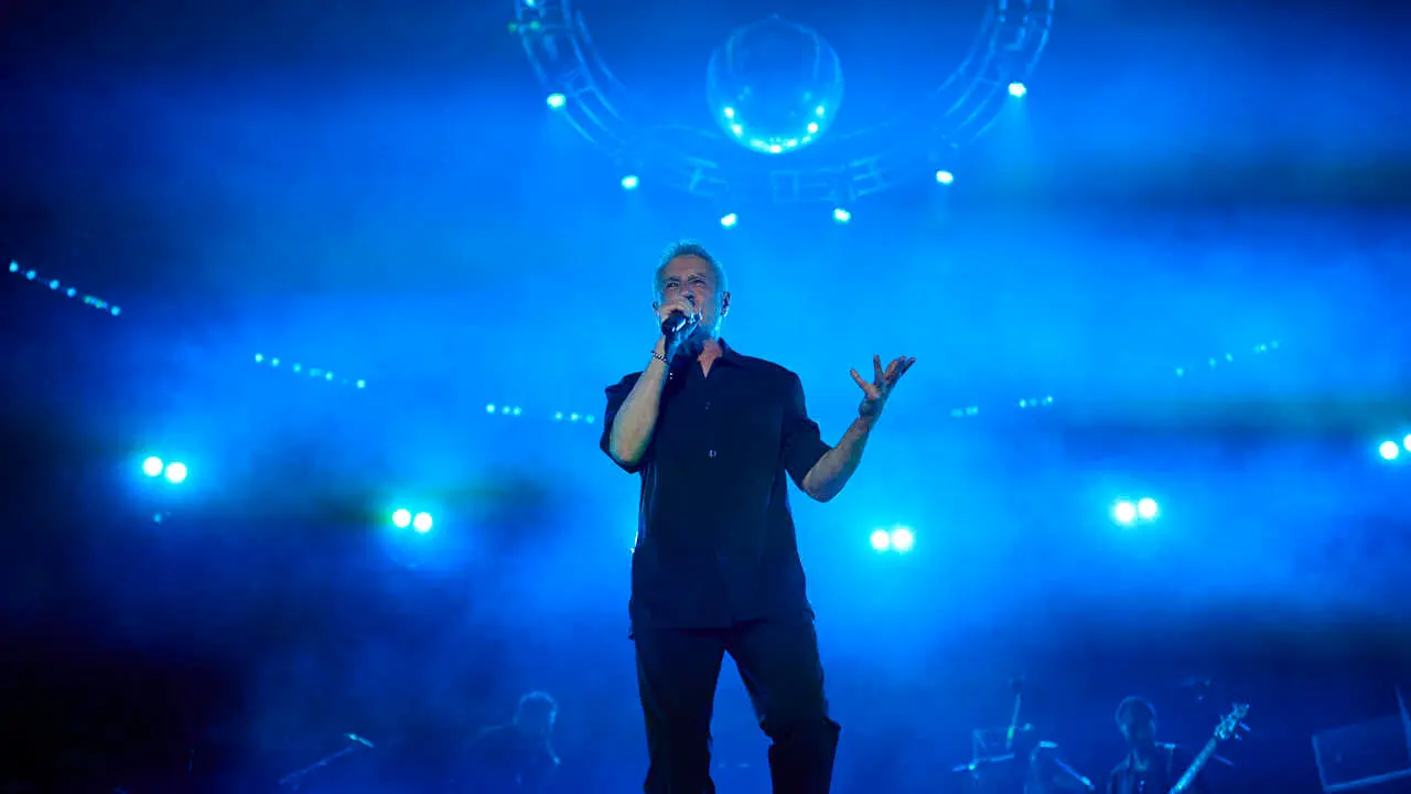 Sergio Dalma ofrece un concierto en Navarra Arena. PABLO LASAOSA