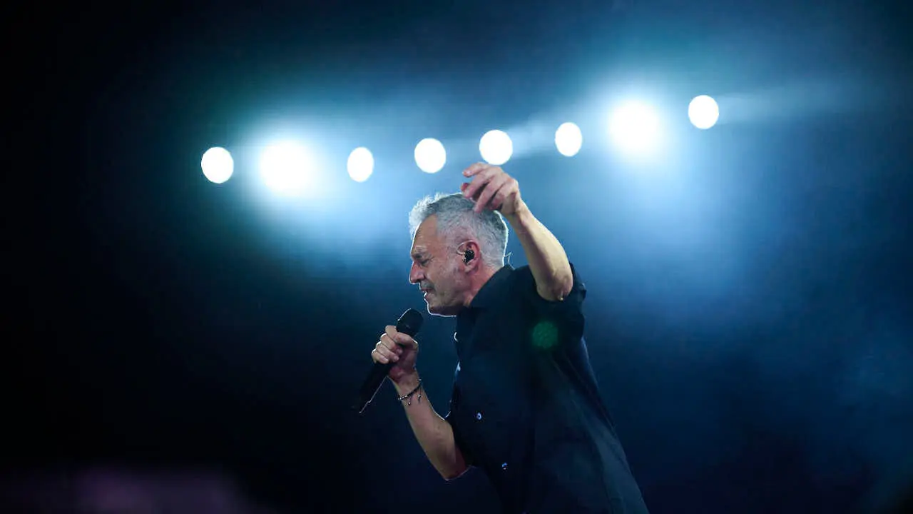 Sergio Dalma ofrece un concierto en Navarra Arena. PABLO LASAOSA