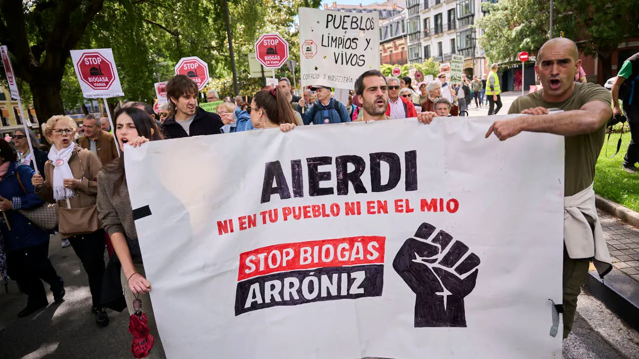 Plataformas contrarias a las plantas de biog&aacute;s proyectadas en varios municipios convocan una manifestaci&oacute;n de rechazo. PABLO LASAOSA