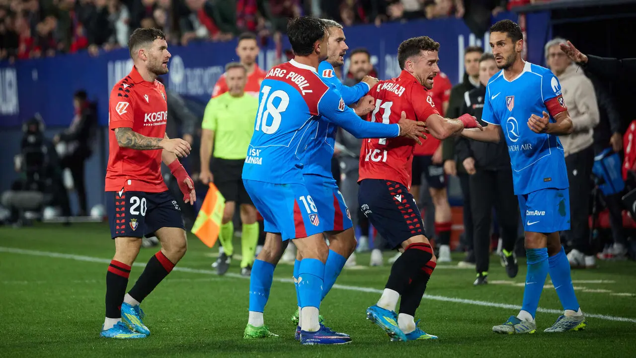 Partido de La Liga EA Sports entre CA Osasuna y Atl&eacute;tico Madrid disputado en el estadio de El Sadar en Pamplona. I&Ntilde;IGO ALZUGARAY
