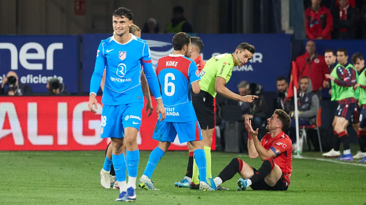 Partido de La Liga EA Sports entre CA Osasuna y Atl&eacute;tico Madrid disputado en el estadio de El Sadar en Pamplona. I&Ntilde;IGO ALZUGARAY