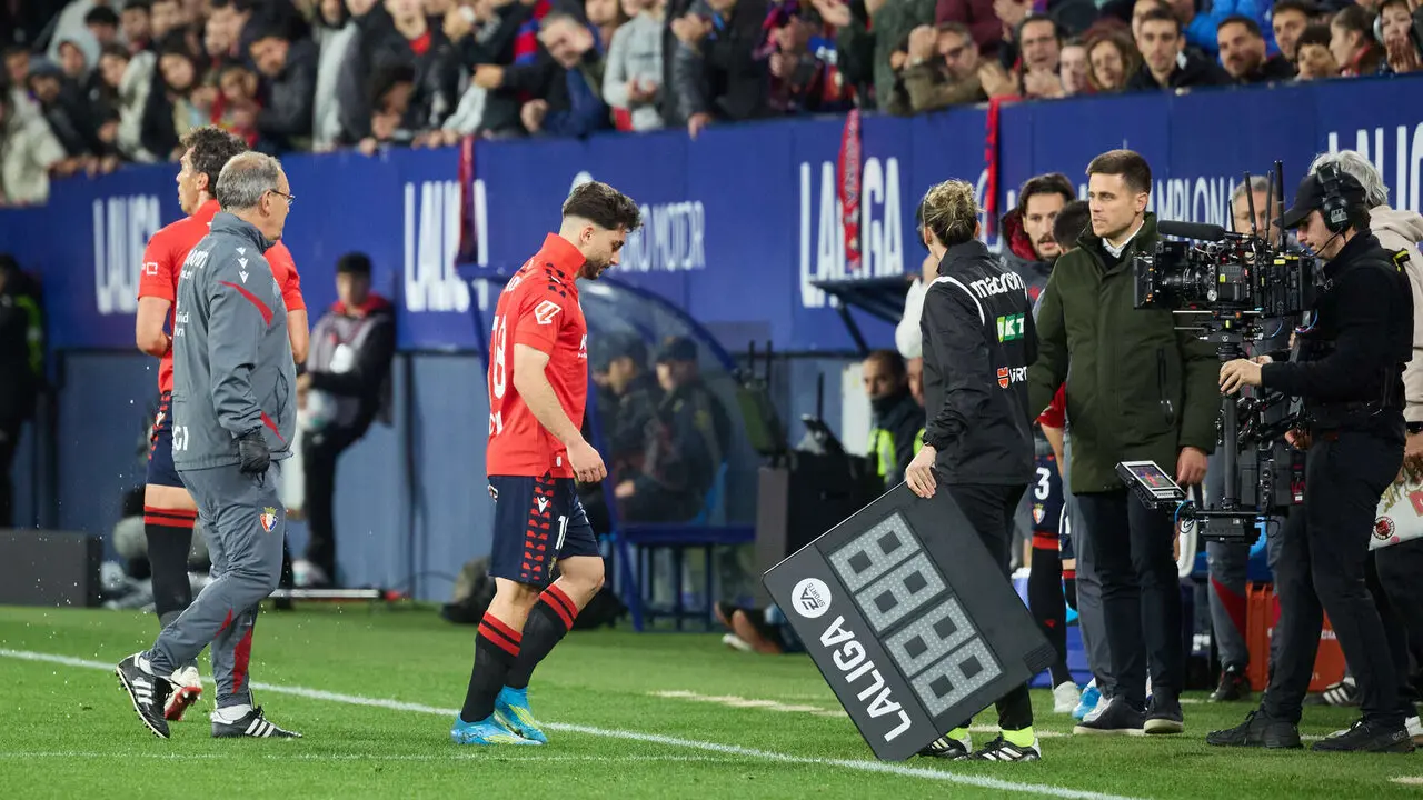 Partido de La Liga EA Sports entre CA Osasuna y Atl&eacute;tico Madrid disputado en el estadio de El Sadar en Pamplona. I&Ntilde;IGO ALZUGARAY