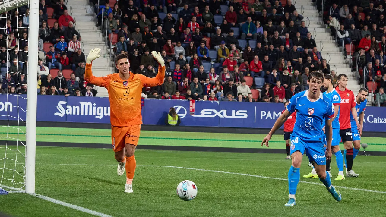 Partido de La Liga EA Sports entre CA Osasuna y Atl&eacute;tico Madrid disputado en el estadio de El Sadar en Pamplona. I&Ntilde;IGO ALZUGARAY