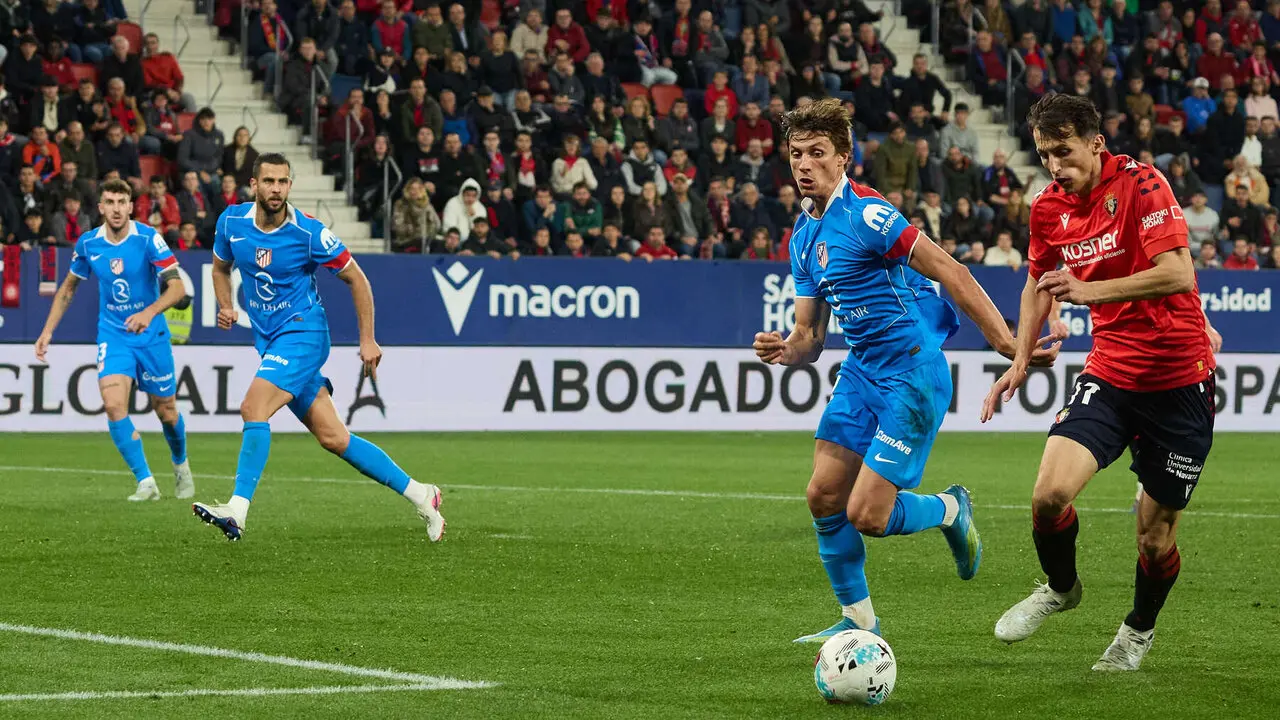 Partido de La Liga EA Sports entre CA Osasuna y Atl&eacute;tico Madrid disputado en el estadio de El Sadar en Pamplona. I&Ntilde;IGO ALZUGARAY