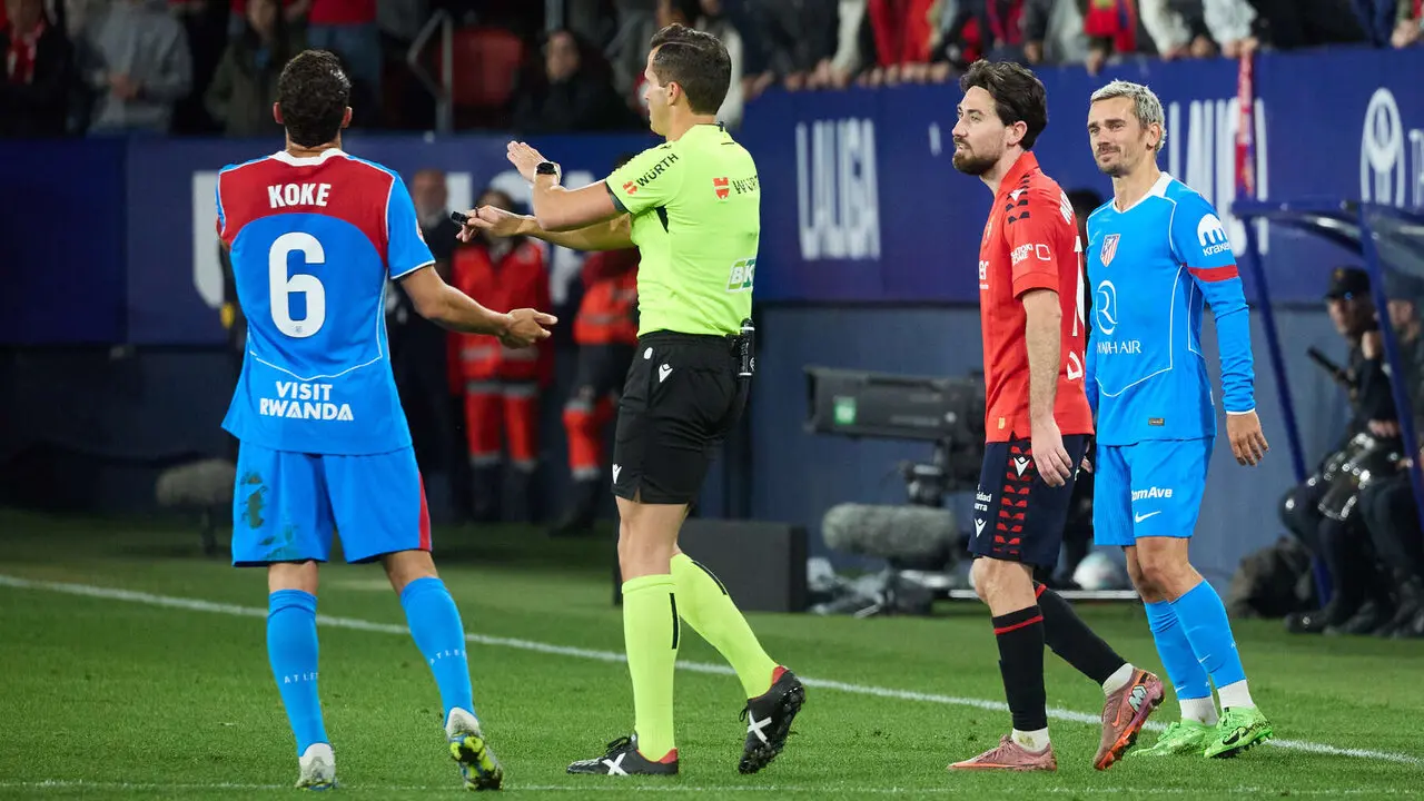 Partido de La Liga EA Sports entre CA Osasuna y Atl&eacute;tico Madrid disputado en el estadio de El Sadar en Pamplona. I&Ntilde;IGO ALZUGARAY