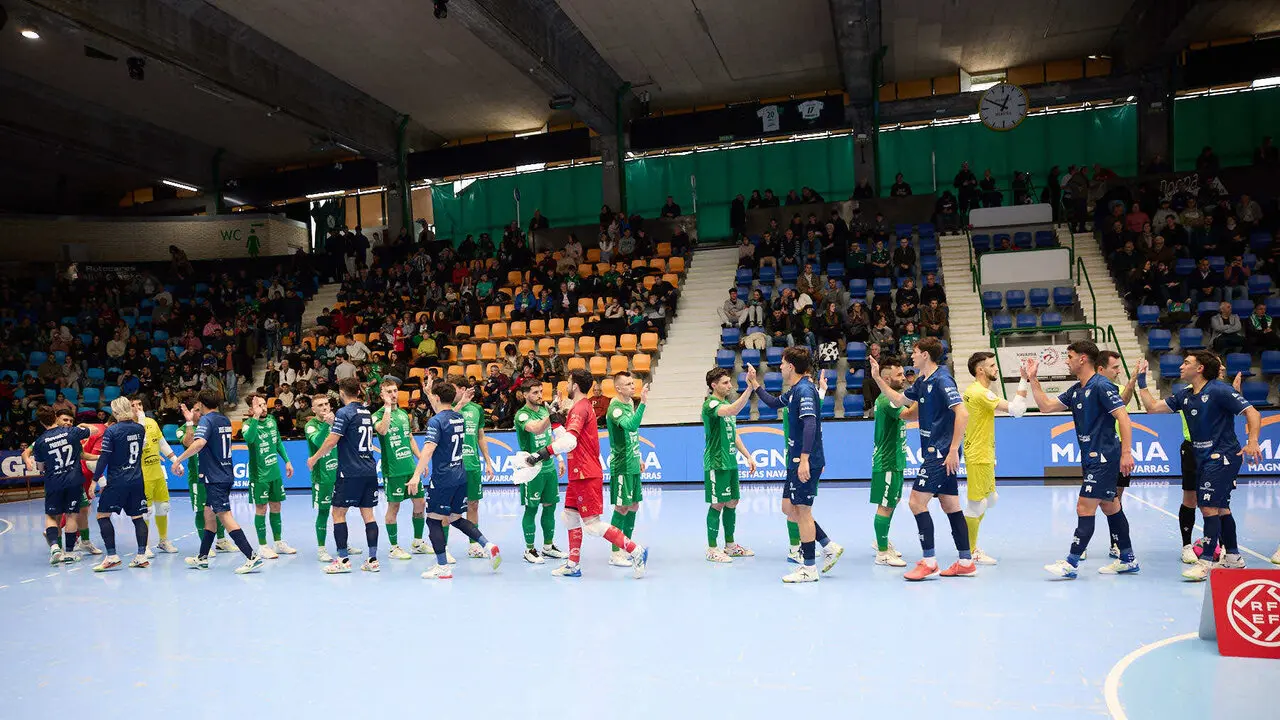 Partido de la Primera Divisi&oacute;n de F&uacute;tbol Sala entre Osasuna Magna Xota y C&oacute;rdoba Patrimonio de la Humanidad disputado en el pabell&oacute;n Anaitasuna. I&Ntilde;IGO ALZUGARAY