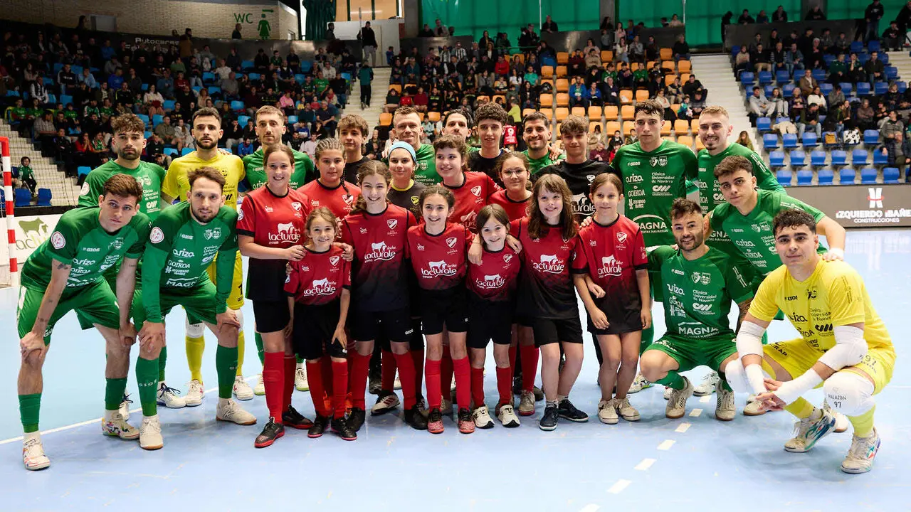 Partido de la Primera Divisi&oacute;n de F&uacute;tbol Sala entre Osasuna Magna Xota y C&oacute;rdoba Patrimonio de la Humanidad disputado en el pabell&oacute;n Anaitasuna. I&Ntilde;IGO ALZUGARAY