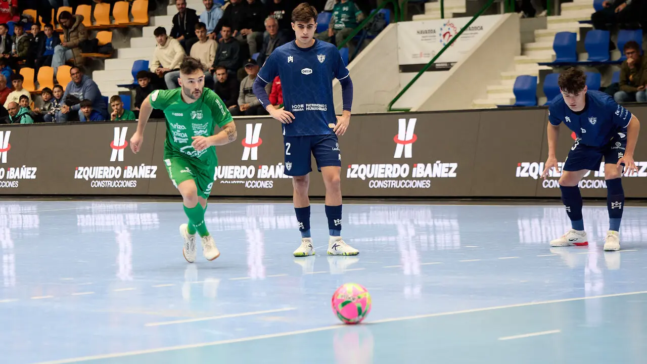 Partido de la Primera Divisi&oacute;n de F&uacute;tbol Sala entre Osasuna Magna Xota y C&oacute;rdoba Patrimonio de la Humanidad disputado en el pabell&oacute;n Anaitasuna. I&Ntilde;IGO ALZUGARAY