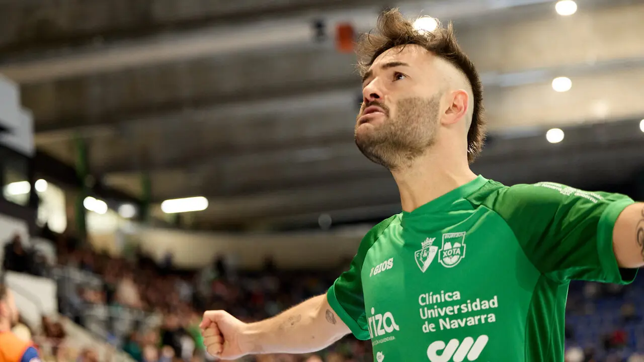 Partido de la Primera Divisi&oacute;n de F&uacute;tbol Sala entre Osasuna Magna Xota y C&oacute;rdoba Patrimonio de la Humanidad disputado en el pabell&oacute;n Anaitasuna. I&Ntilde;IGO ALZUGARAY