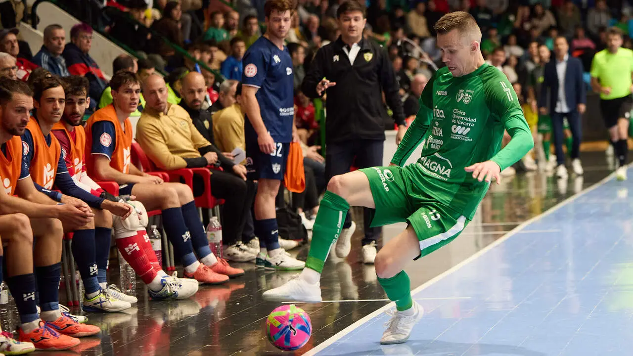 Partido de la Primera Divisi&oacute;n de F&uacute;tbol Sala entre Osasuna Magna Xota y C&oacute;rdoba Patrimonio de la Humanidad disputado en el pabell&oacute;n Anaitasuna. I&Ntilde;IGO ALZUGARAY