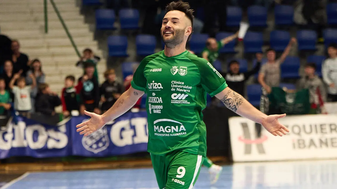 Partido de la Primera Divisi&oacute;n de F&uacute;tbol Sala entre Osasuna Magna Xota y C&oacute;rdoba Patrimonio de la Humanidad disputado en el pabell&oacute;n Anaitasuna. I&Ntilde;IGO ALZUGARAY