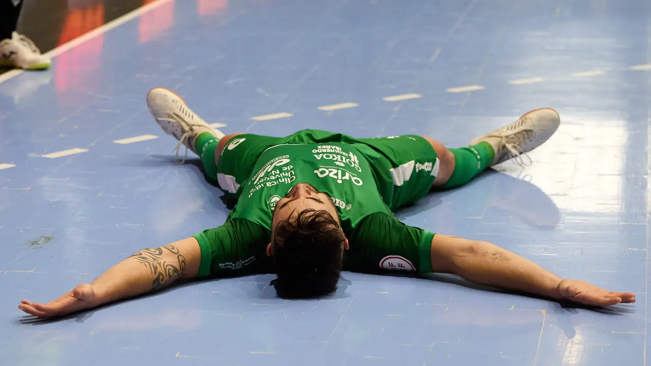Partido de la Primera Divisi&oacute;n de F&uacute;tbol Sala entre Osasuna Magna Xota y C&oacute;rdoba Patrimonio de la Humanidad disputado en el pabell&oacute;n Anaitasuna. I&Ntilde;IGO ALZUGARAY