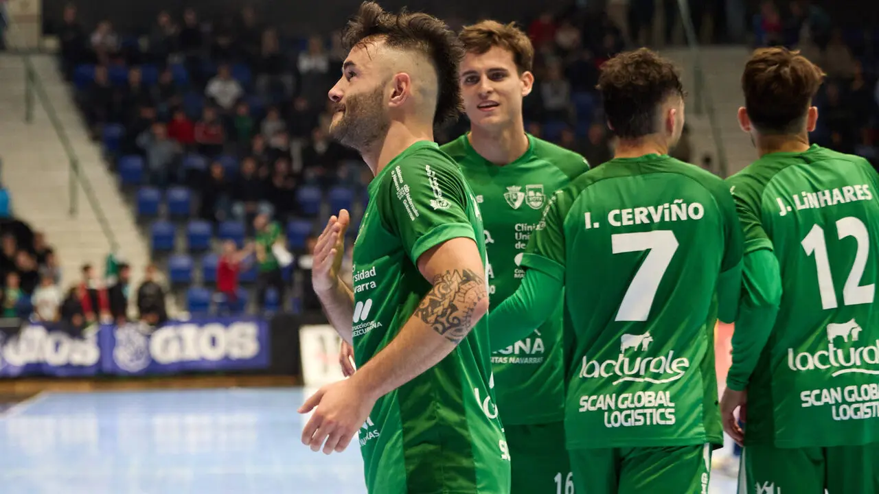 Partido de la Primera Divisi&oacute;n de F&uacute;tbol Sala entre Osasuna Magna Xota y C&oacute;rdoba Patrimonio de la Humanidad disputado en el pabell&oacute;n Anaitasuna. I&Ntilde;IGO ALZUGARAY