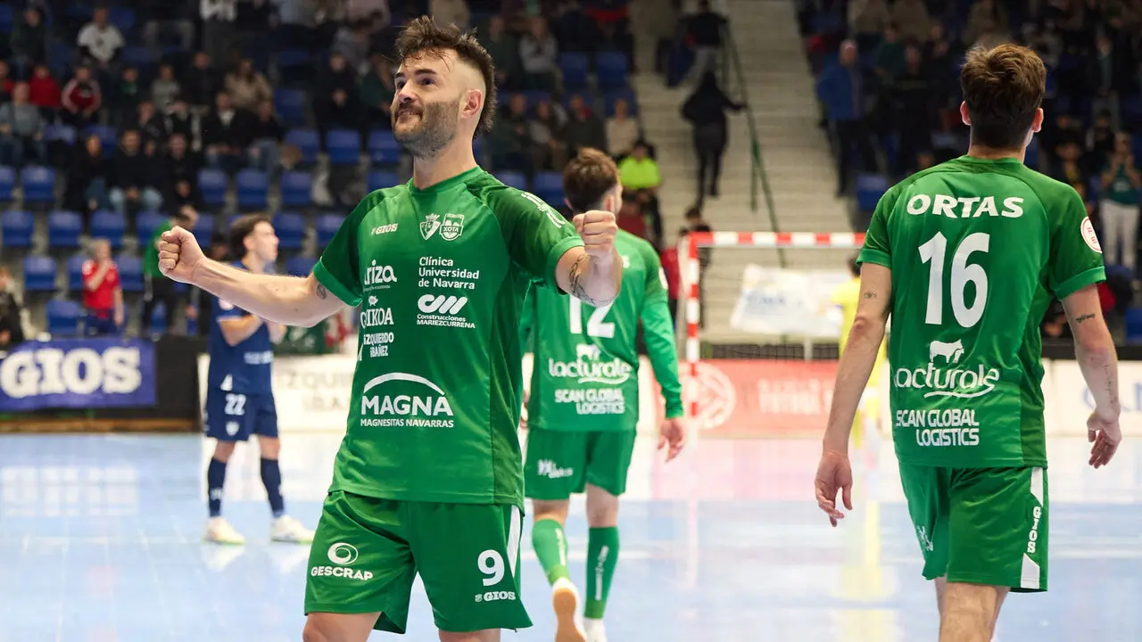 Partido de la Primera Divisi&oacute;n de F&uacute;tbol Sala entre Osasuna Magna Xota y C&oacute;rdoba Patrimonio de la Humanidad disputado en el pabell&oacute;n Anaitasuna. I&Ntilde;IGO ALZUGARAY