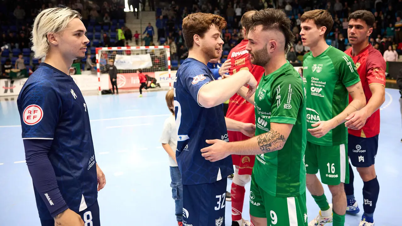 Partido de la Primera Divisi&oacute;n de F&uacute;tbol Sala entre Osasuna Magna Xota y C&oacute;rdoba Patrimonio de la Humanidad disputado en el pabell&oacute;n Anaitasuna. I&Ntilde;IGO ALZUGARAY