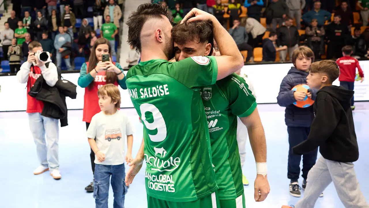 Partido de la Primera Divisi&oacute;n de F&uacute;tbol Sala entre Osasuna Magna Xota y C&oacute;rdoba Patrimonio de la Humanidad disputado en el pabell&oacute;n Anaitasuna. I&Ntilde;IGO ALZUGARAY
