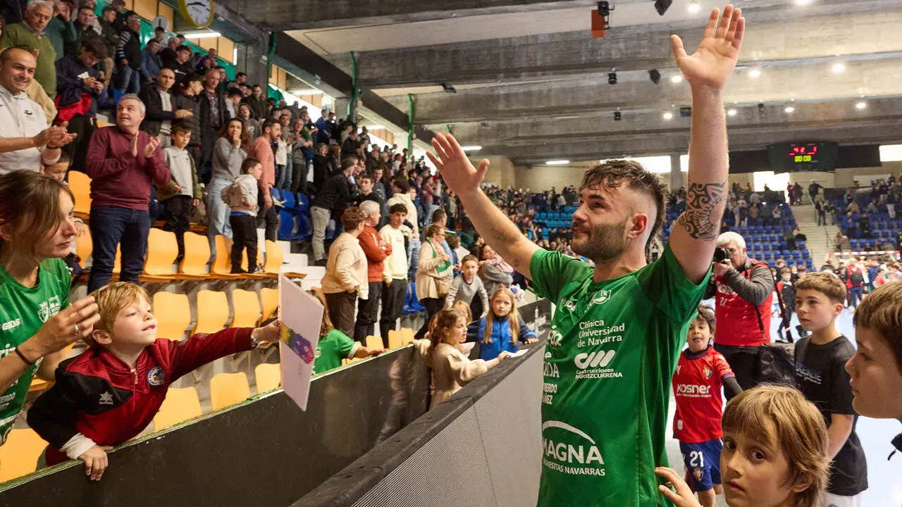 Partido de la Primera Divisi&oacute;n de F&uacute;tbol Sala entre Osasuna Magna Xota y C&oacute;rdoba Patrimonio de la Humanidad disputado en el pabell&oacute;n Anaitasuna. I&Ntilde;IGO ALZUGARAY